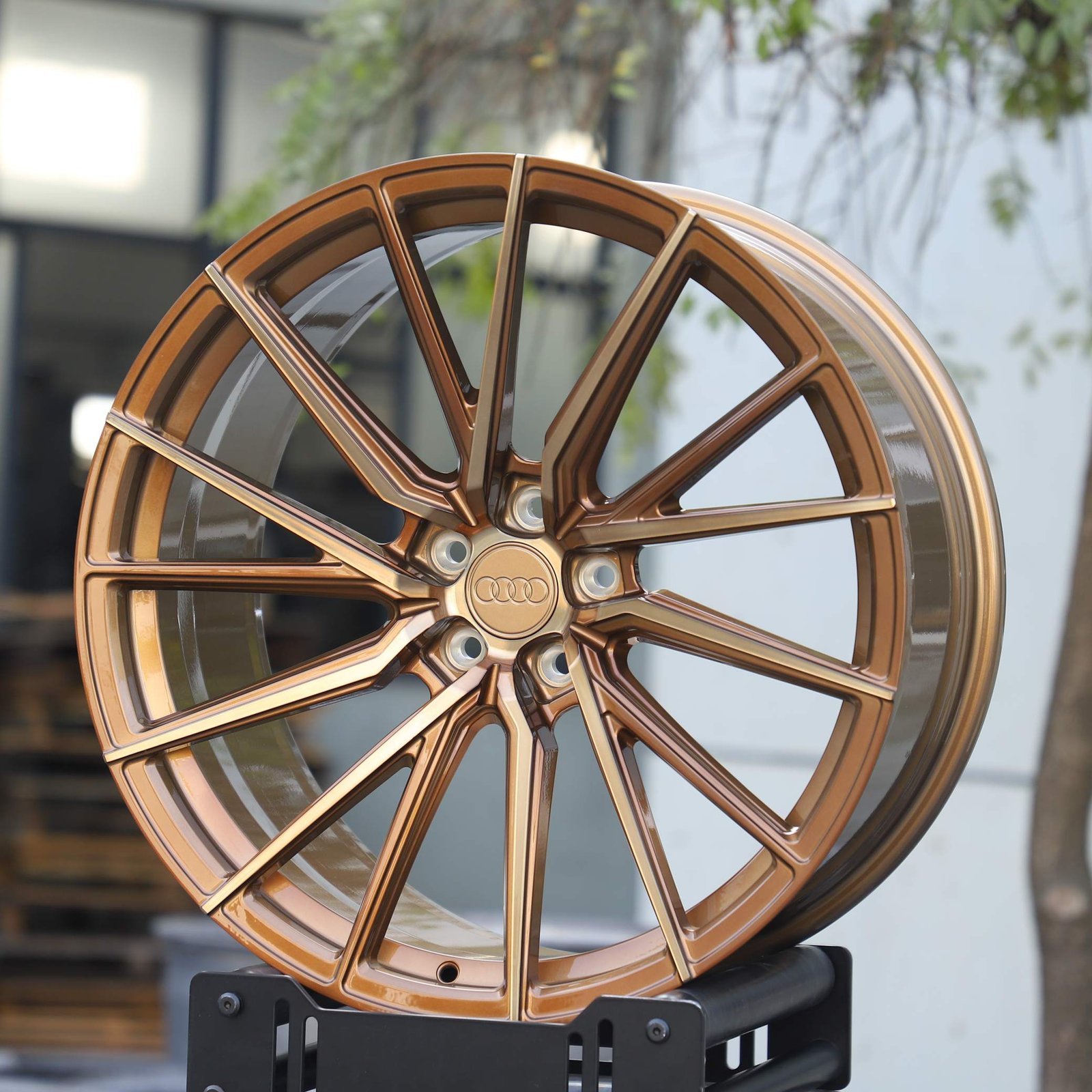 Audi A6 wheels – Bronze Gold 5 Y-Spoke, front view