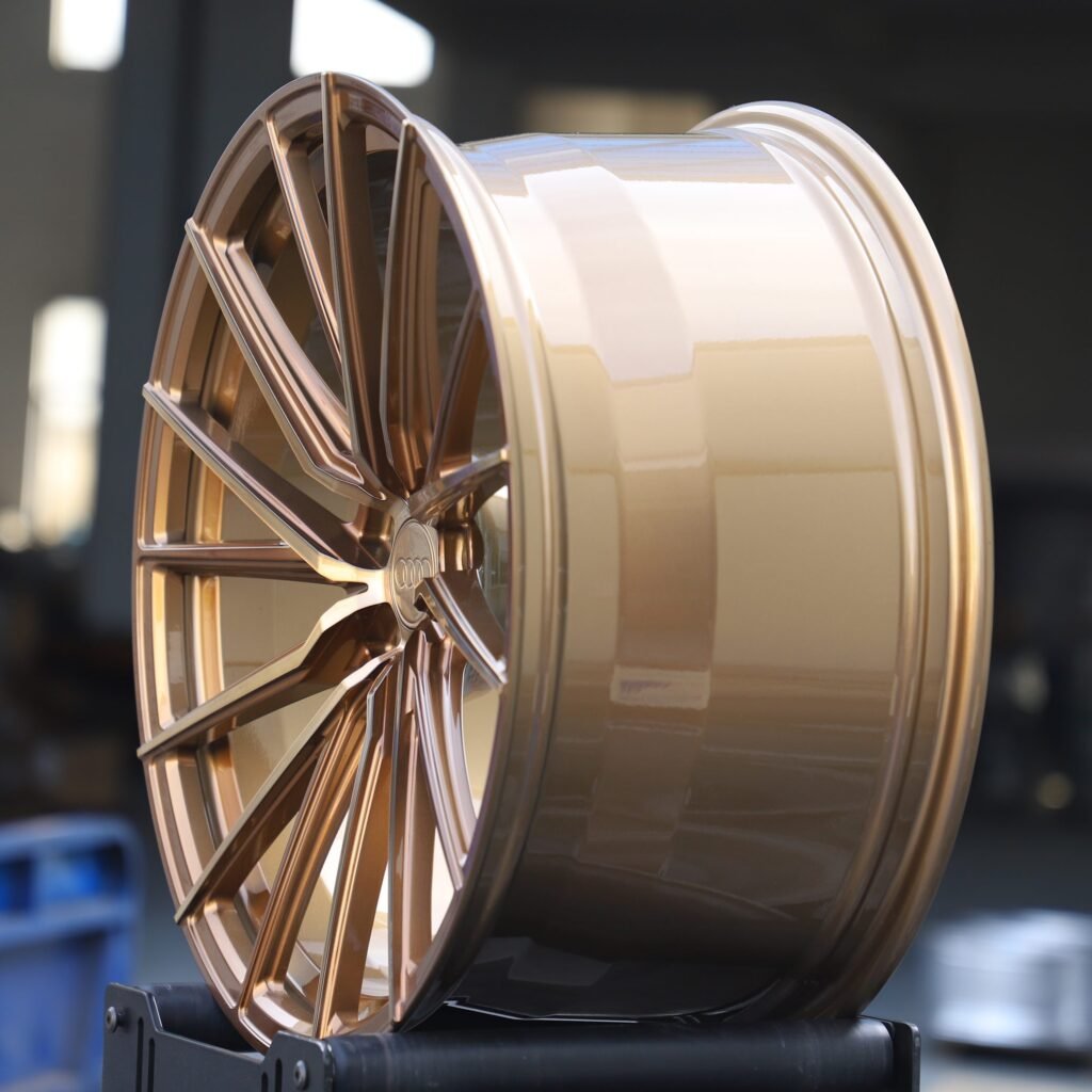 5x112 wheels – Bronze Gold 5 Y-Spoke, side view