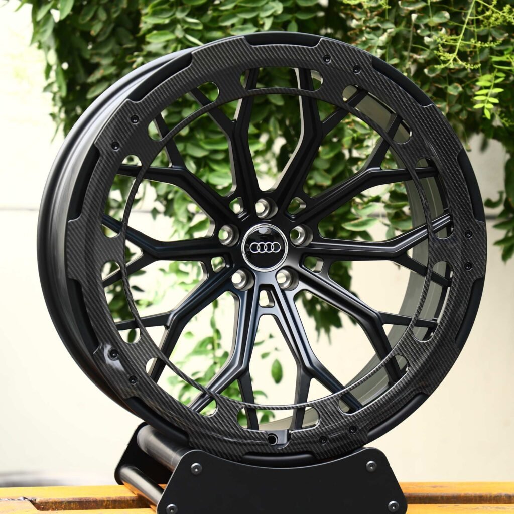 Audi Style Carbon Black 5-Spoke Forged Wheels - Audi A6 / Audi Q7 Fitment (5-Lug) view 2