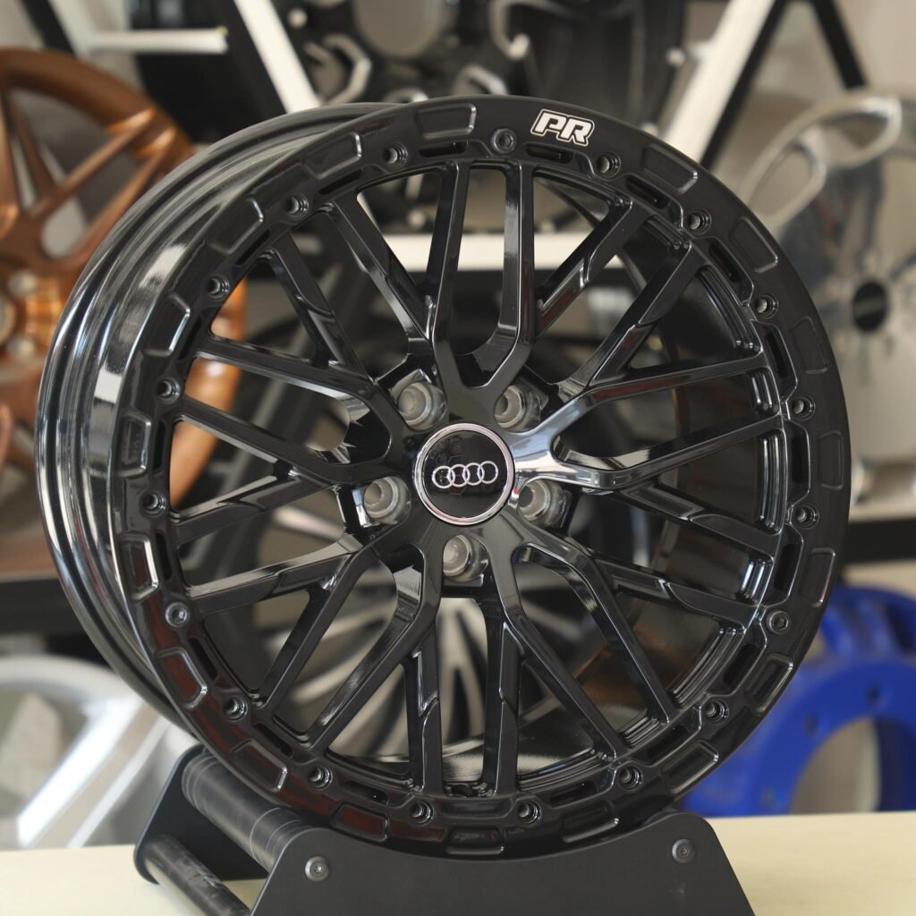 Audi A6 C8 wheels – Custom Finish 10 Y-Spoke Beadlock (Audi OEM-Style), angled view