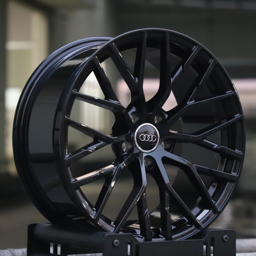 Audi A4 wheels – Custom Finish 10 Y-Spoke, angled view