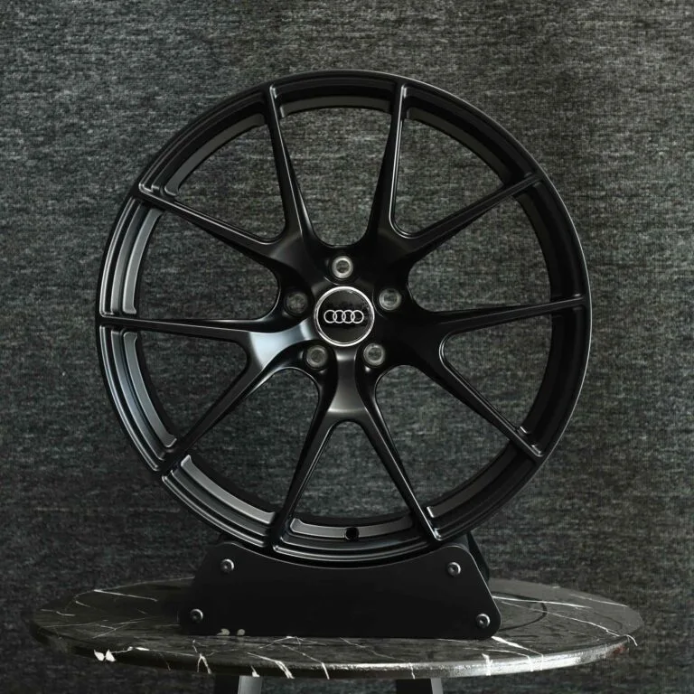 Audi A6 wheels – Gloss Black 5 Y-Spoke, front view