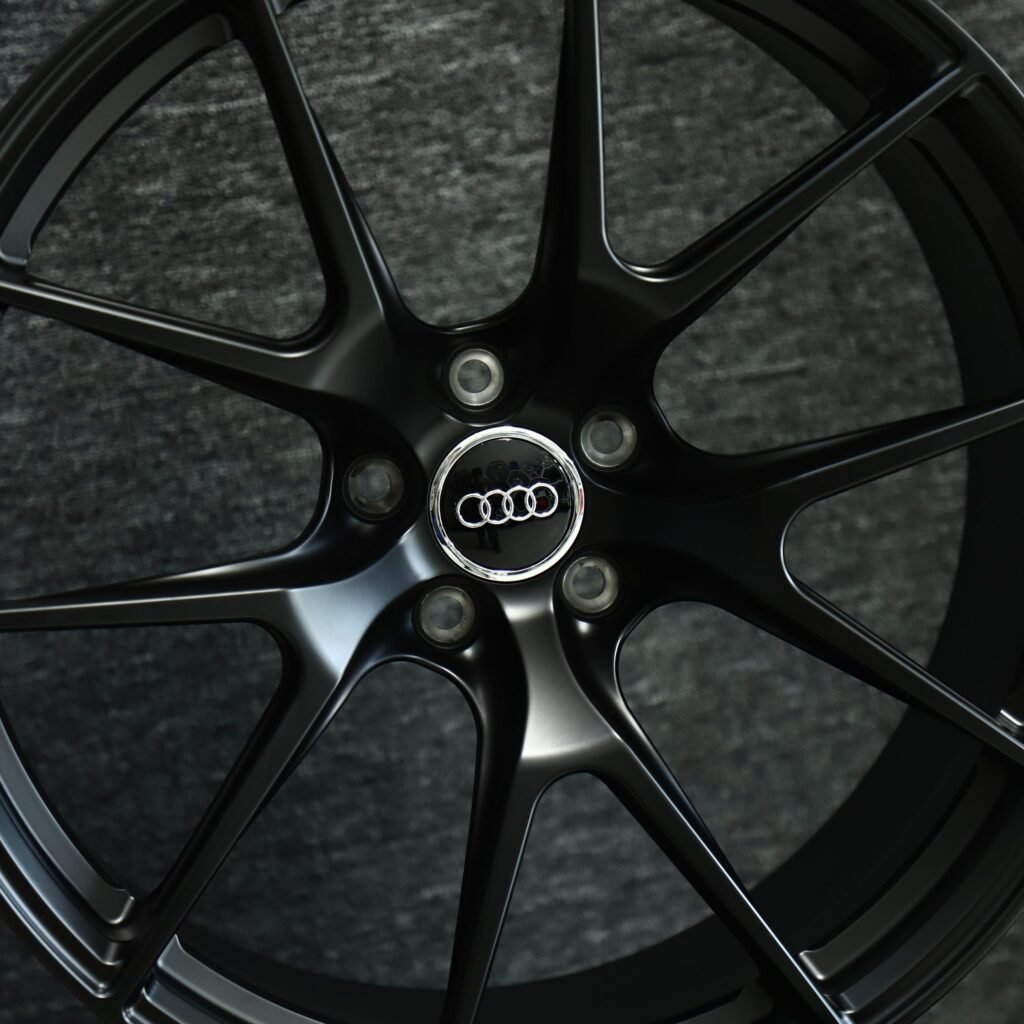 5x112 wheels – Gloss Black 5 Y-Spoke, side view