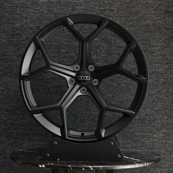 Audi A6 wheels – Matte Black 5 Twin-Spoke (Audi OEM-Style), front view