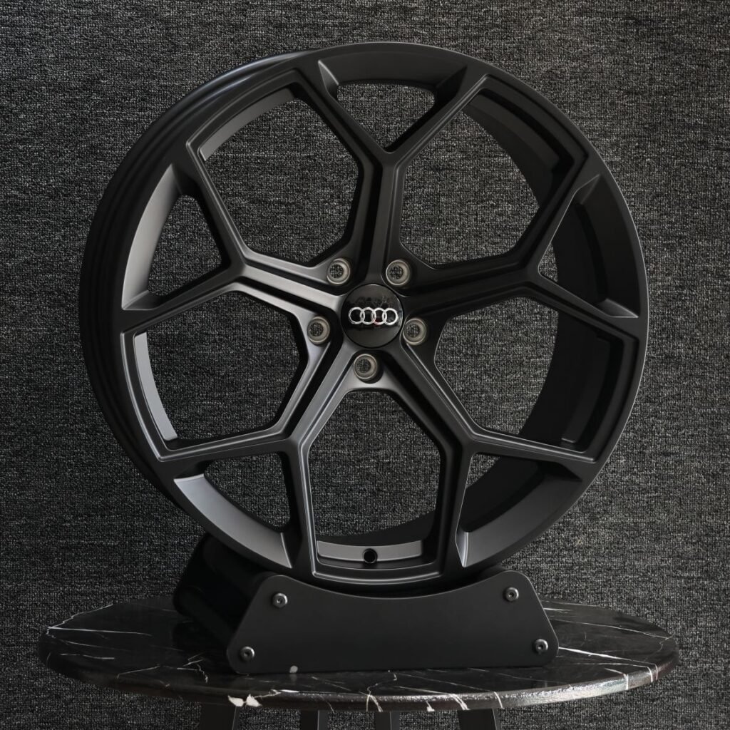 Audi Style Matte Black 5 Y-Spoke Forged Wheels - Audi A6 / Audi A4 Fitment (5-Lug) view 2