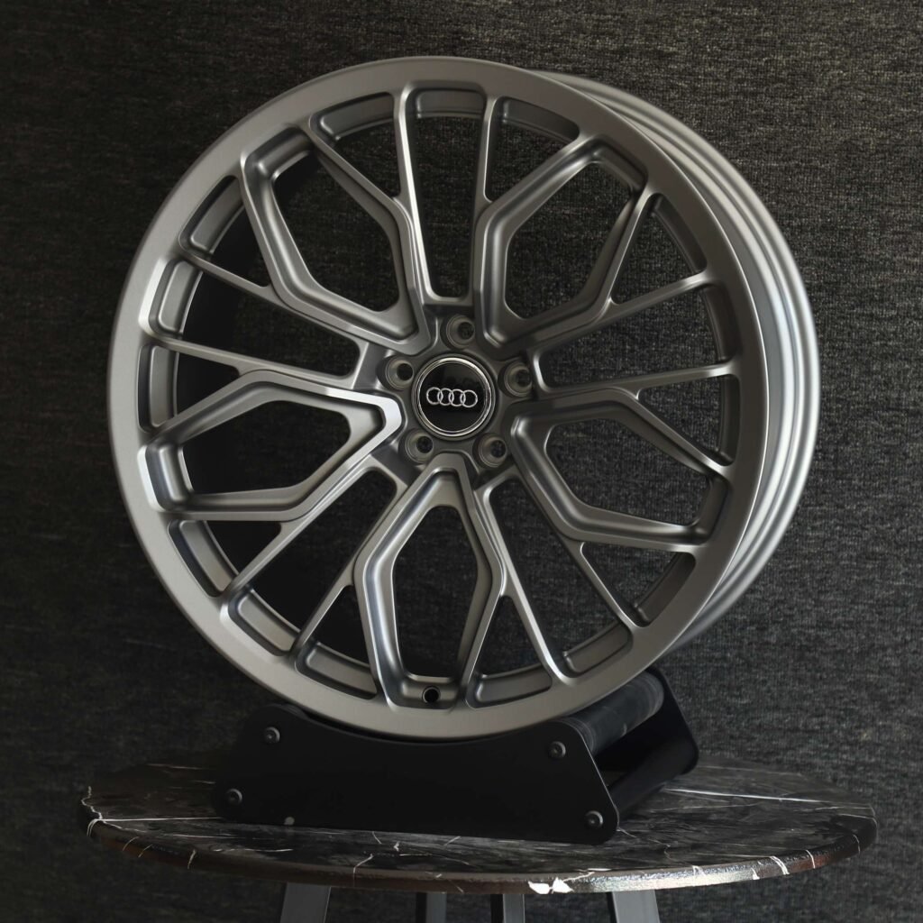 Audi Style Matte Silver 10 Y-Spoke Forged Wheels - Audi A6 / Audi A8 Fitment (5-Lug) view 2