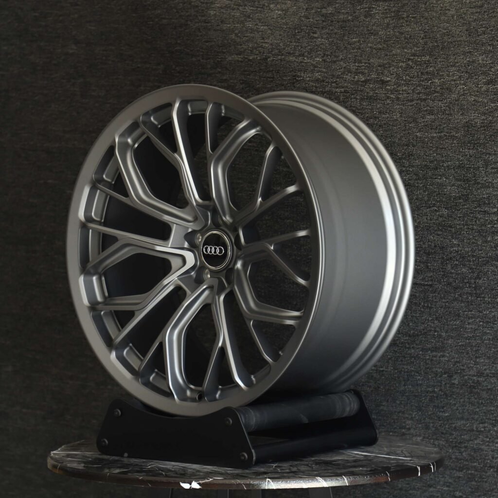 Audi Style Matte Silver 10 Y-Spoke Forged Wheels - Audi A6 / Audi A8 Fitment (5-Lug) view 3