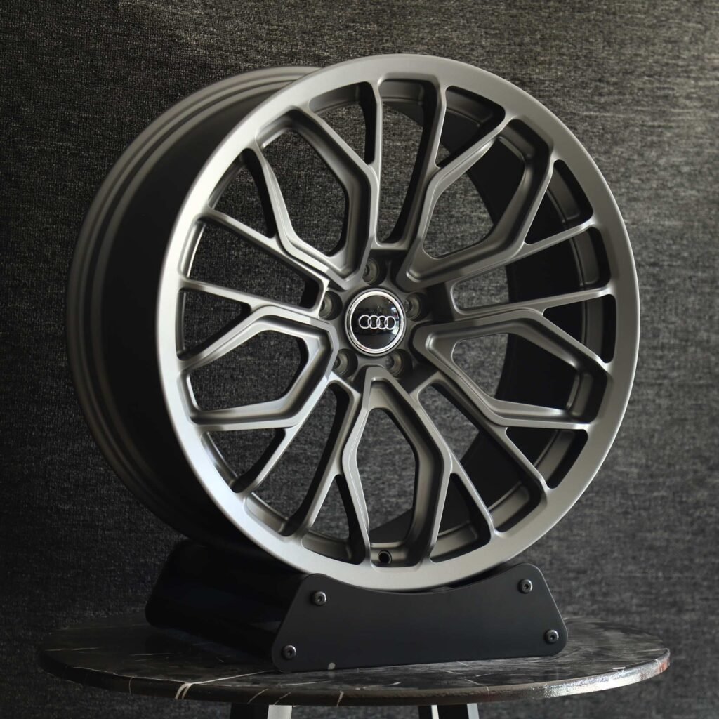 Audi Style Matte Silver 10 Y-Spoke Forged Wheels - Audi A6 / Audi A8 Fitment (5-Lug) view 4