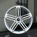 Audi A6 / A4 Forged Wheels – Matte Silver 5-Spoke
