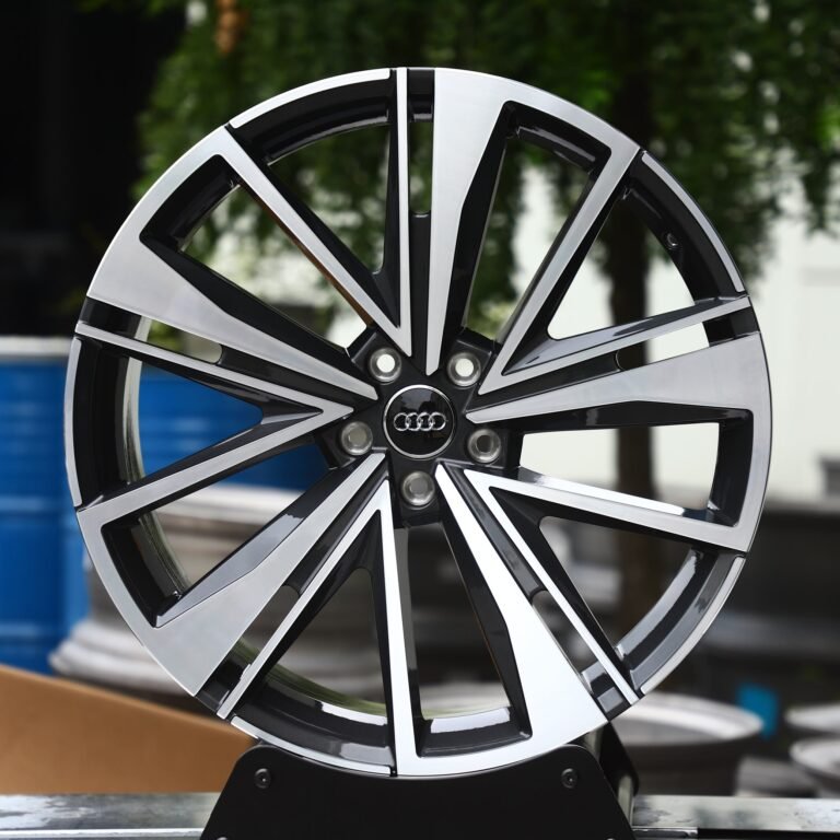 Audi A6 wheels – Metallic Gray 5-Spoke Machined Face, front view