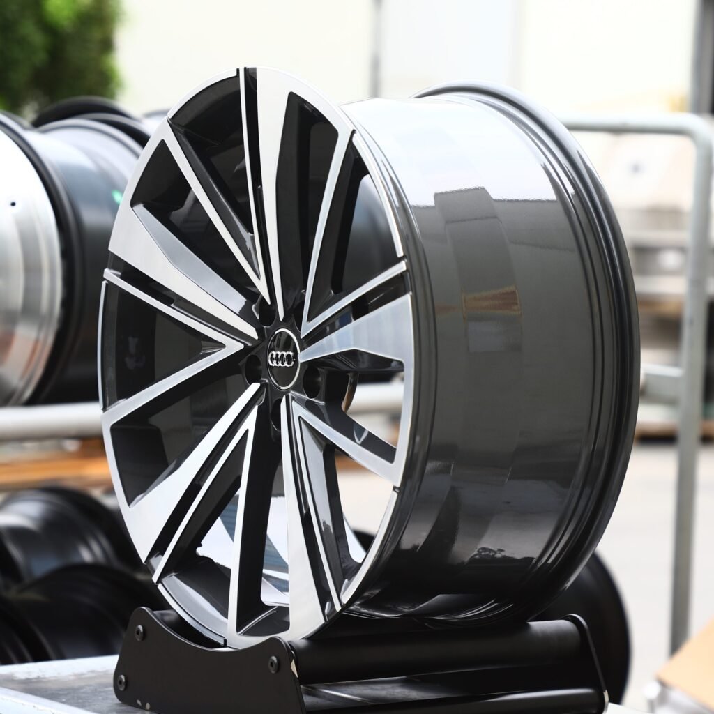 Audi Style Metallic Gray 5-Spoke Machined Face Forged Wheels - Audi A6 / Audi A4 Fitment (5-Lug) view 4