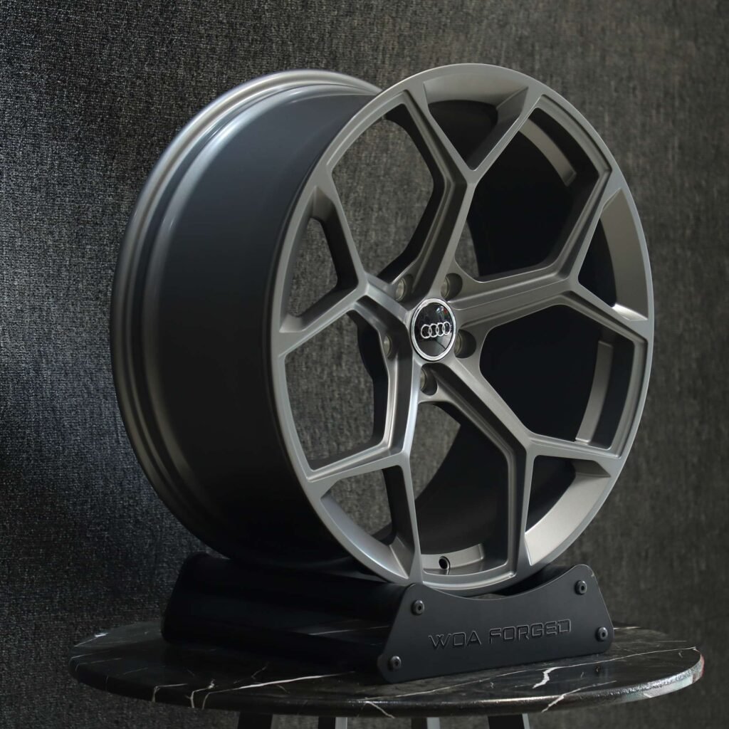 5x112 wheels – Metallic Gray 5 Y-Spoke, side view