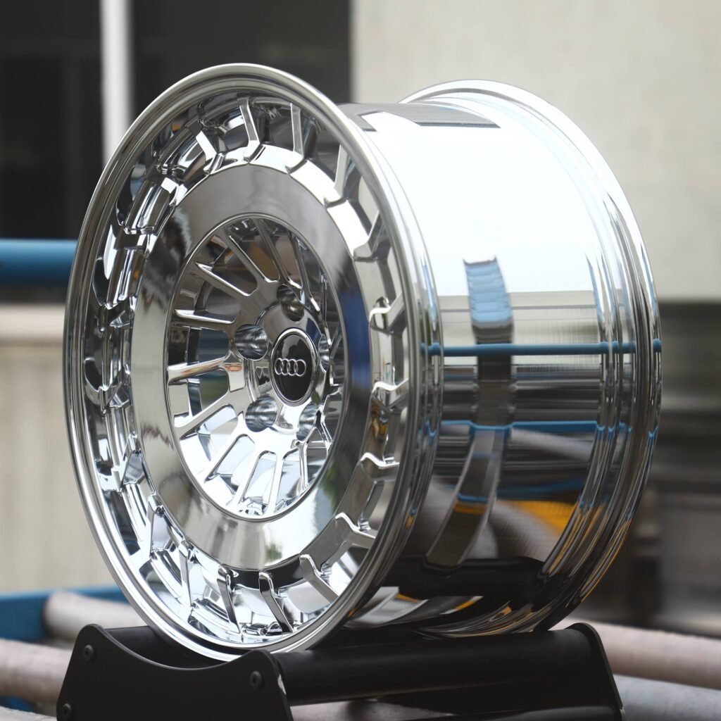5x112 wheels – Silver Double-Ring, side view