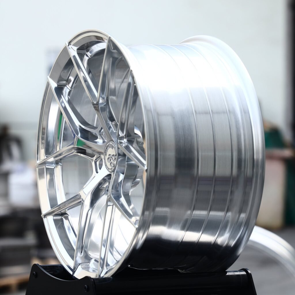5x130 wheels – Mirror Polished 5 Y-Spoke (Avant Garde-Style), side view