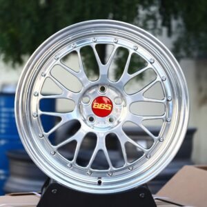 BBS LM-Style Silver 10 Y-Spoke Polished Deep Lip Forged Wheels – BMW M3 E46 / Porsche 911 Fitment (5-Lug)