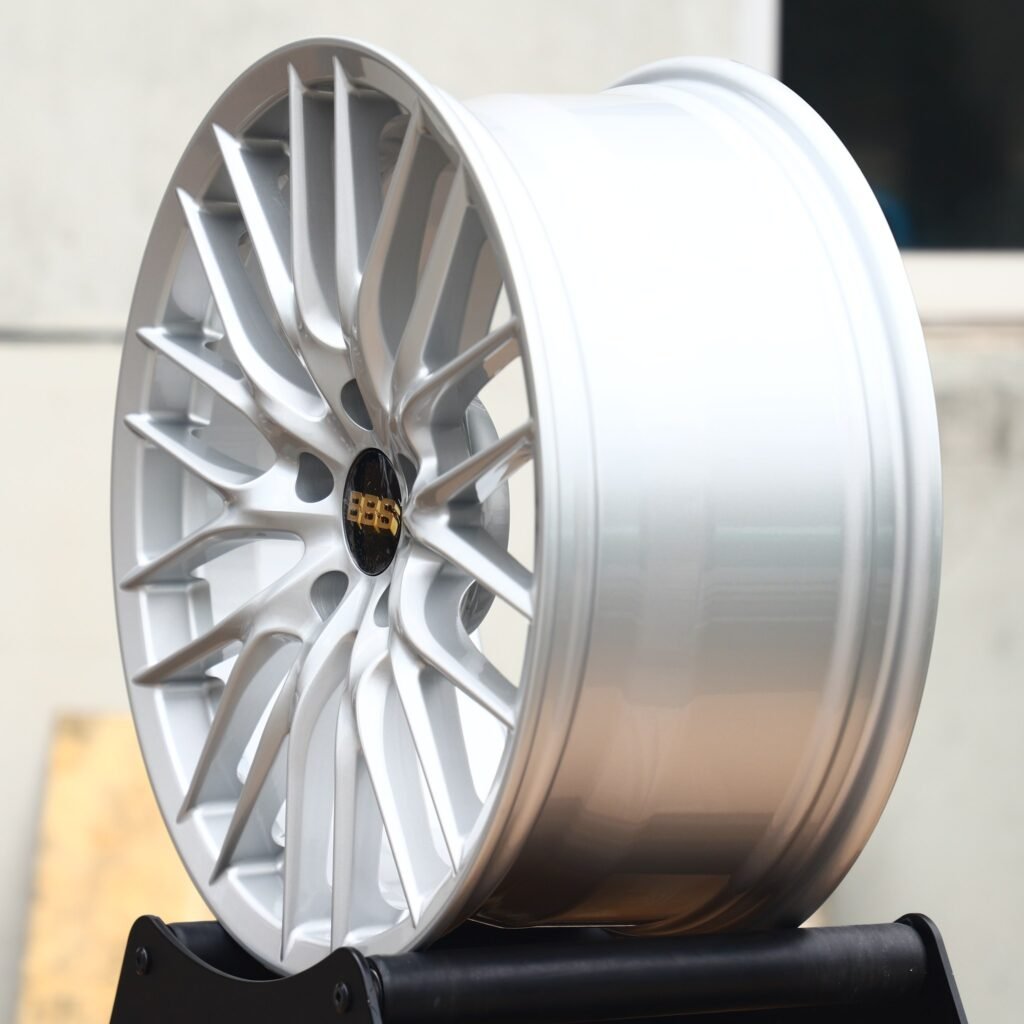 5x112 wheels – BBS Bright Silver 10 Y-Spoke, side view