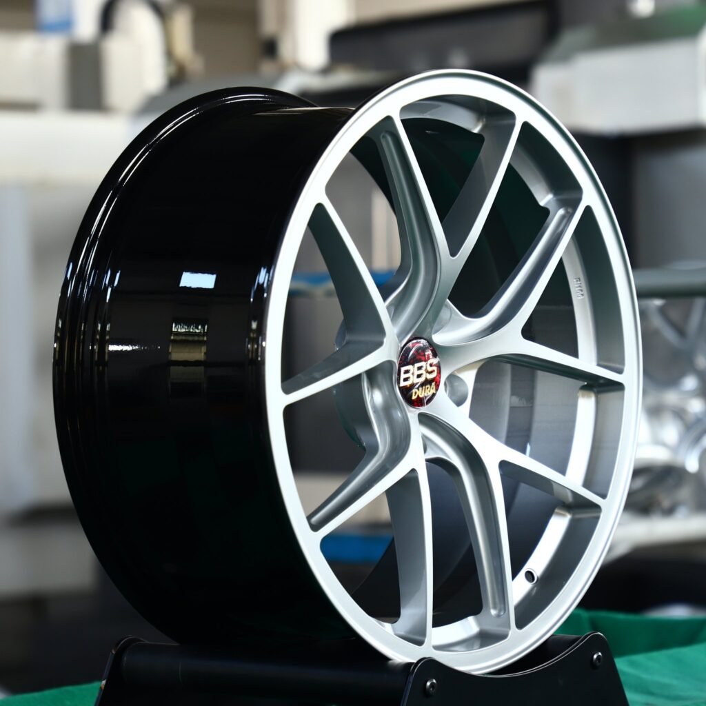 5x120 wheels – Bright Silver 5 Y-Spoke (BBS CI-R-Style), side view