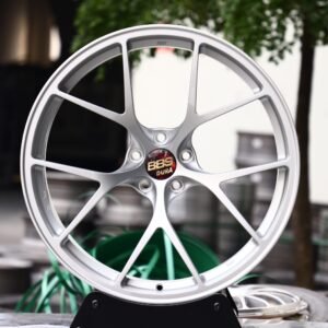 BBS-Style Brushed Silver 5 Split-Spoke Forged Wheels – BMW M3 G80 / Honda Civic Type R Fitment (5-Lug)