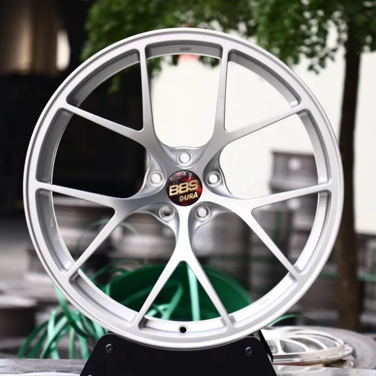 BMW M3 G80 wheels – Bright Silver 5 Y-Spoke (BBS RI-D-Style), front view