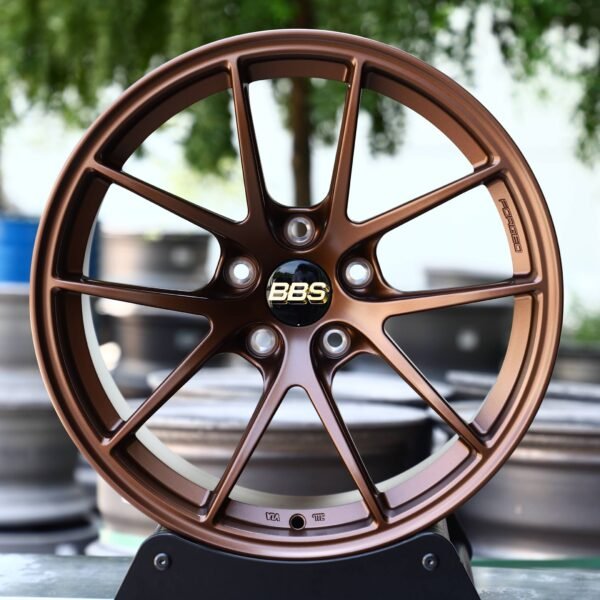 BMW M3 G80 wheels – BBS Bronze Gold 5 Y-Spoke, front view