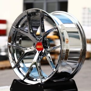 BBS Chrome 5-Spoke Deep Lip 2-Piece Forged Wheels – BMW M3 / Audi RS5 Fitment (5-Lug)