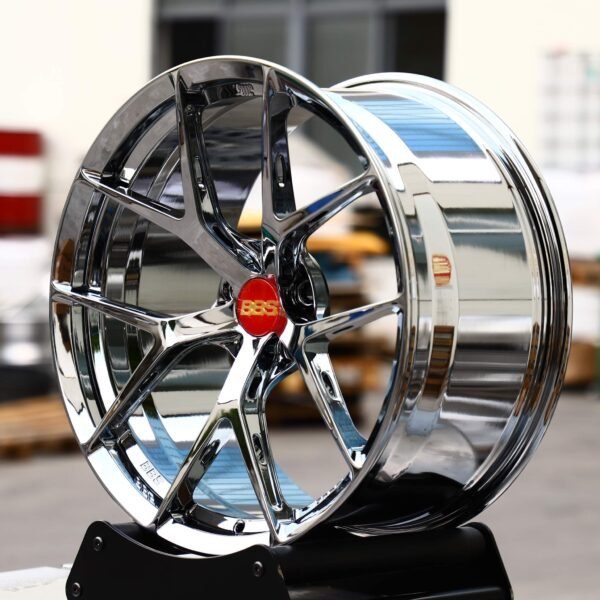 BMW M3 G80 wheels – BBS Chrome 5-Spoke Deep Lip 2-Piece, front view