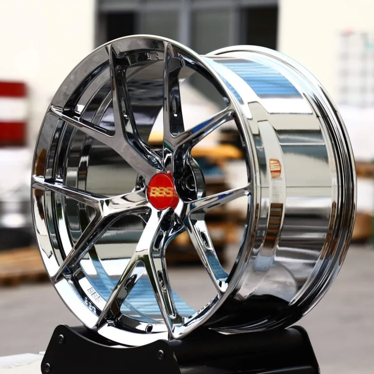 BMW M3 G80 wheels – BBS Chrome 5-Spoke Deep Lip 2-Piece, front view