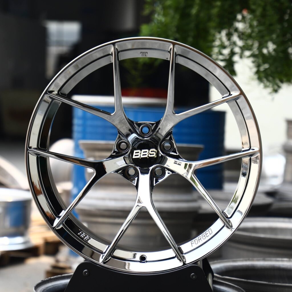 BMW M3 G80 wheels – Chrome Silver 5 Y-Spoke (BBS RI-D-Style), front view