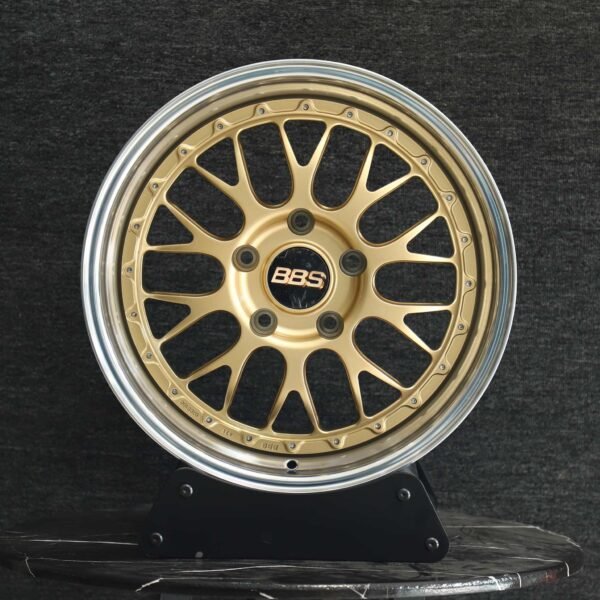 BMW M3 E46 wheels – Custom Finish 2-Piece 10 Y-Spoke Deep Lip (BBS LM-Style), front view