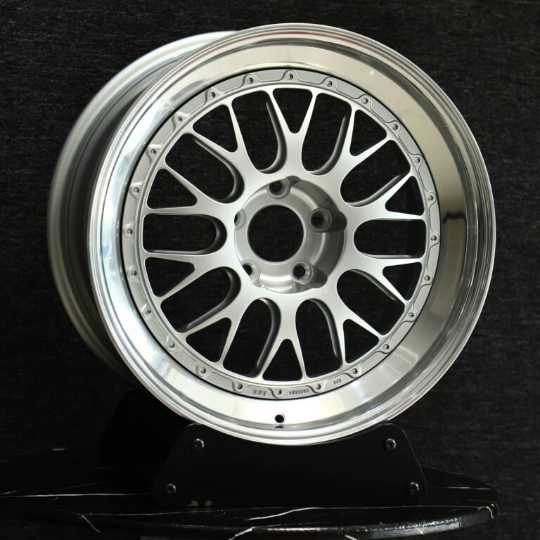 BMW M3 E46 wheels – Custom Finish 2-Piece Deep Lip (BBS LM-Style), front view