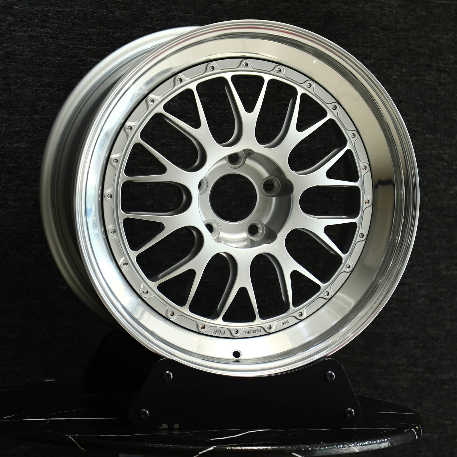 BMW M3 E46 wheels – Custom Finish 2-Piece Deep Lip (BBS LM-Style), front view