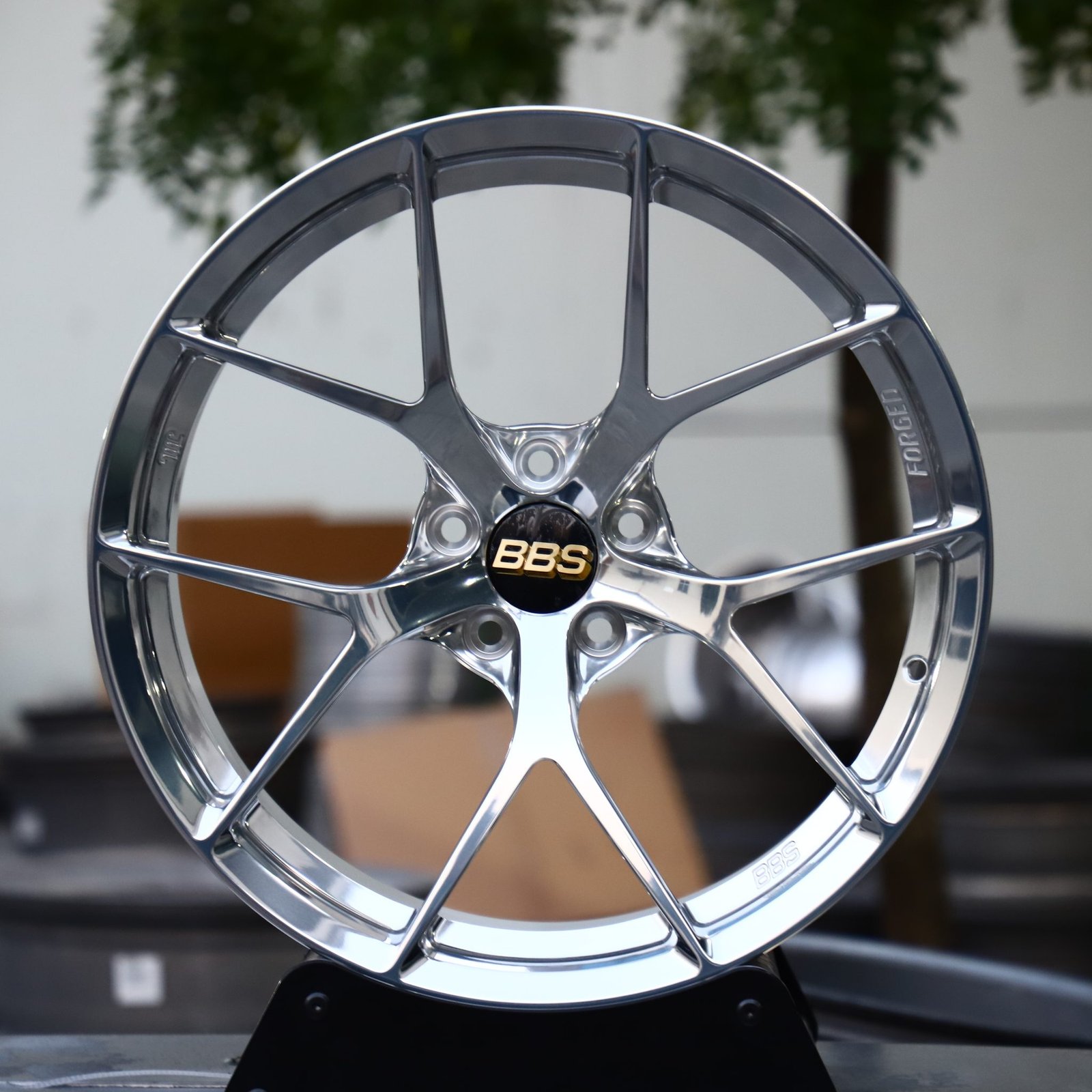 BMW M3 G80 wheels – Custom Finish 5 Y-Spoke Mirror Polished (BBS RI-D-Style), front view