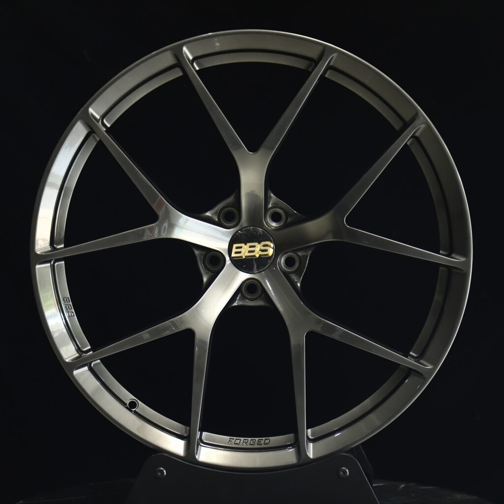 BMW M3 G80 wheels – BBS Gloss Black 5 Y-Spoke, front view