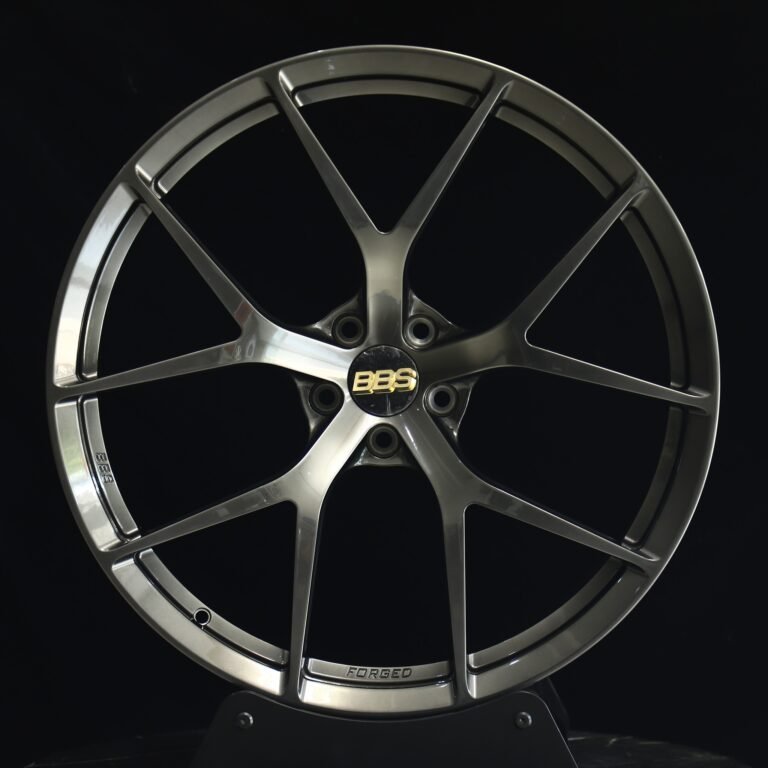 BMW M3 G80 wheels – BBS Gloss Black 5 Y-Spoke, front view