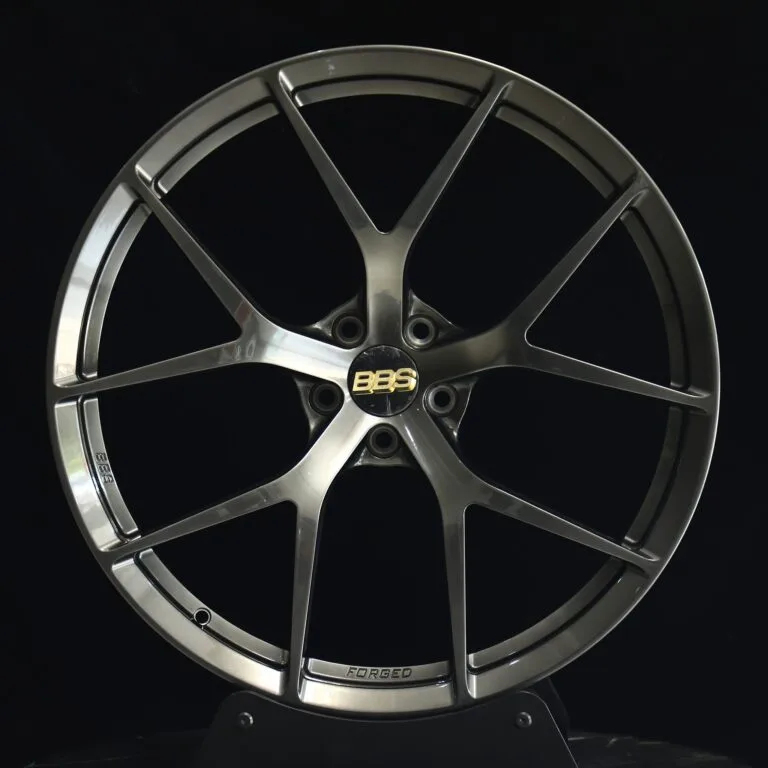 BMW M3 G80 wheels – BBS Gloss Black 5 Y-Spoke, front view