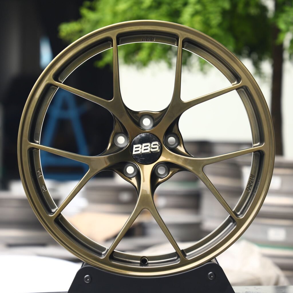 BMW M3 G80 wheels – Gloss Bronze 5 Y-Spoke (BBS RI-D-Style), front view