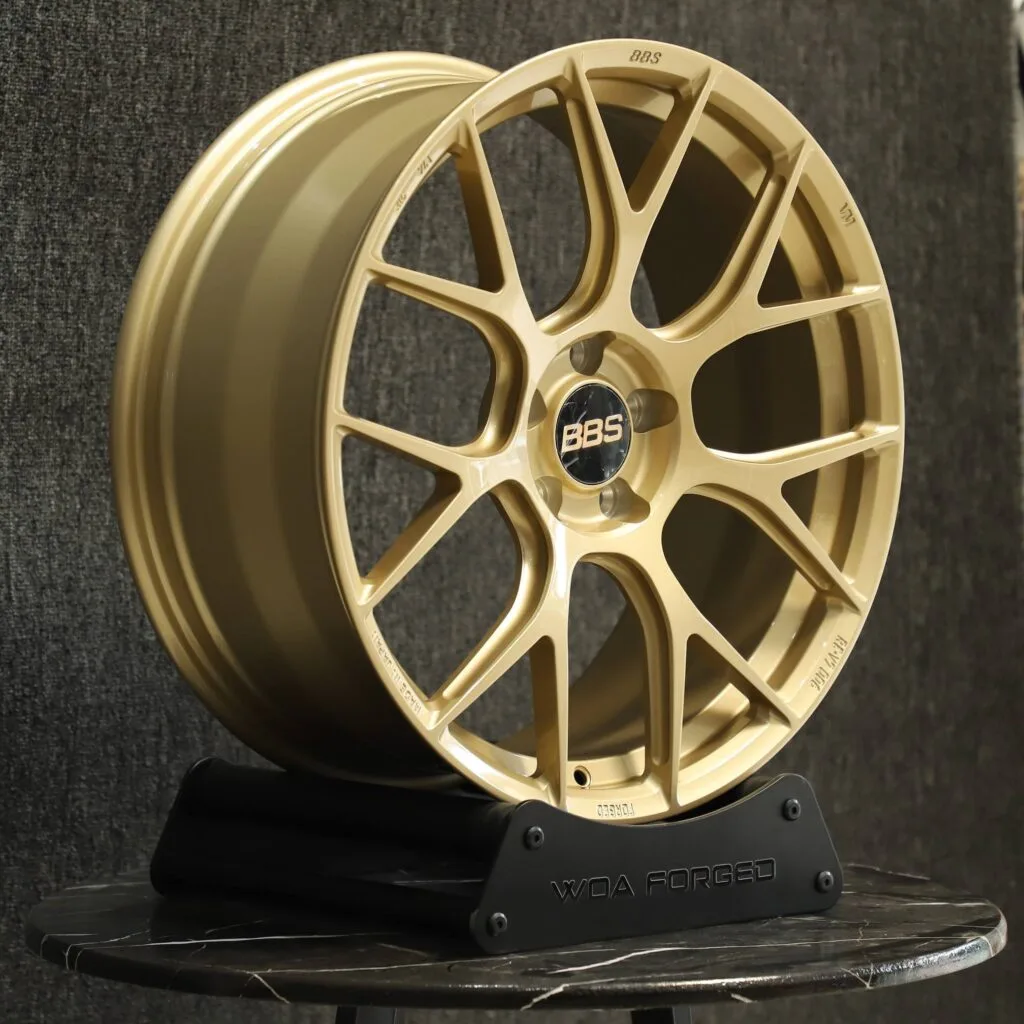 5x100 wheels – Gold 7 Y-Spoke (BBS RE-V7-Style), side view