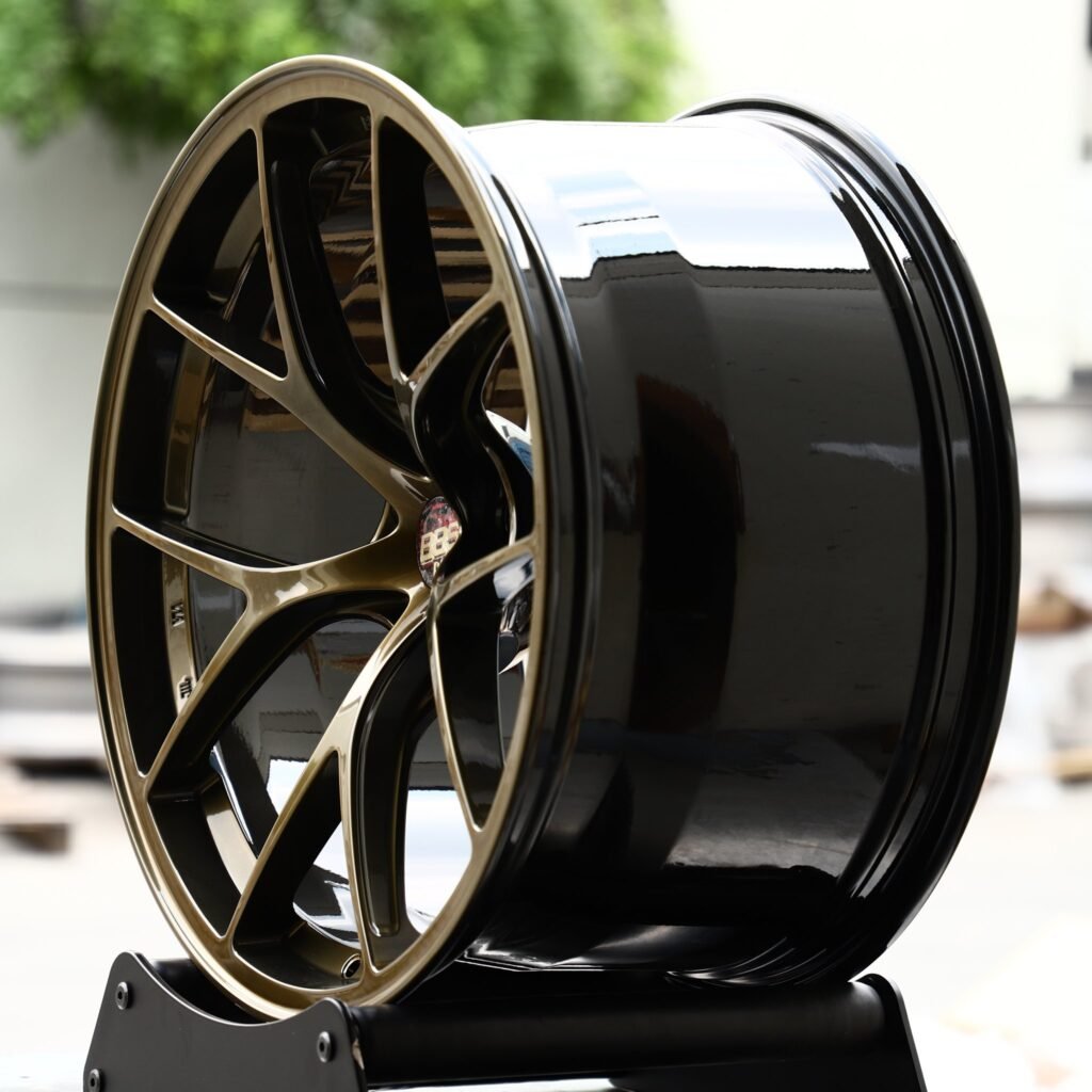 5x112 wheels – Green / Bronze 5 Y-Spoke (BBS RI-D-Style), side view