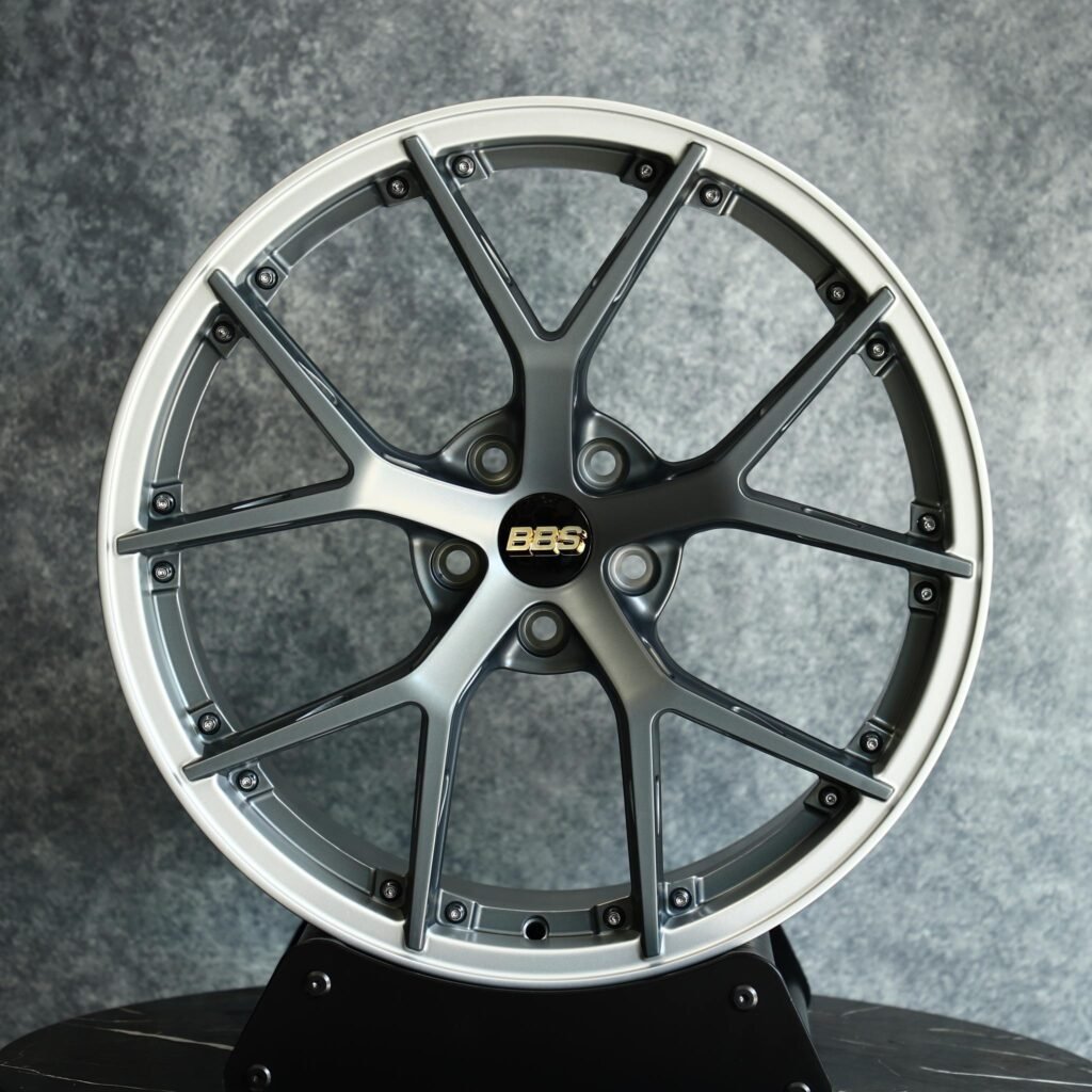 BMW M3 G80 wheels – BBS Gunmetal Riveted, front view