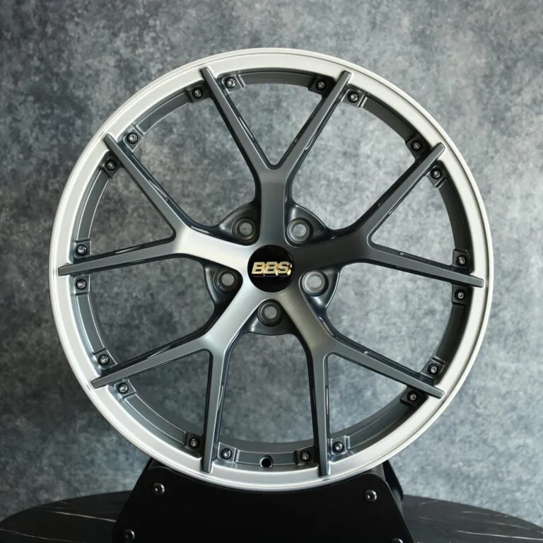 BMW M3 G80 wheels – BBS Gunmetal Riveted, front view