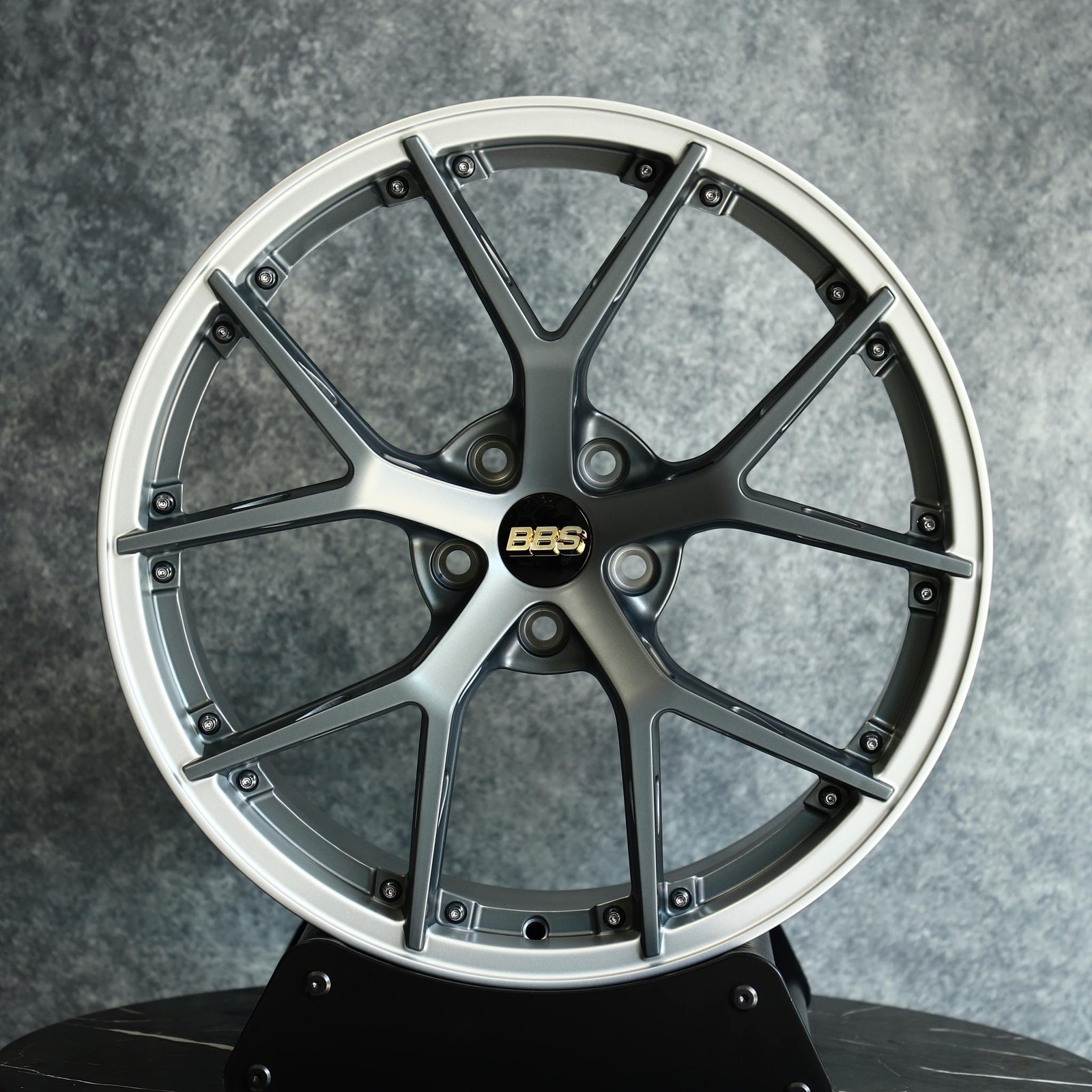 BMW M3 G80 wheels – BBS Gunmetal Riveted, front view