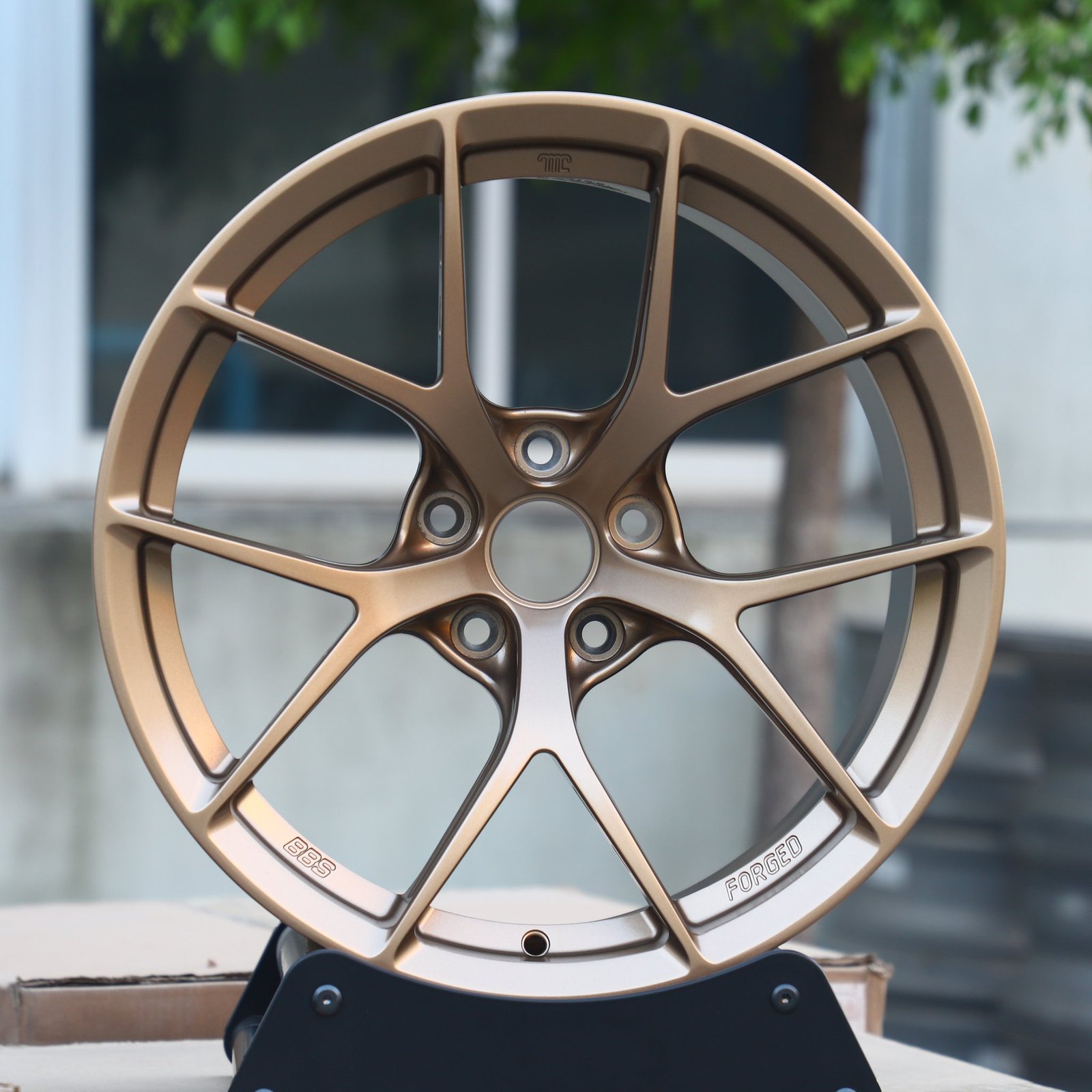 BMW M3 E46 wheels – Bronze 5 Y-Spoke (BBS LM-Style), front view