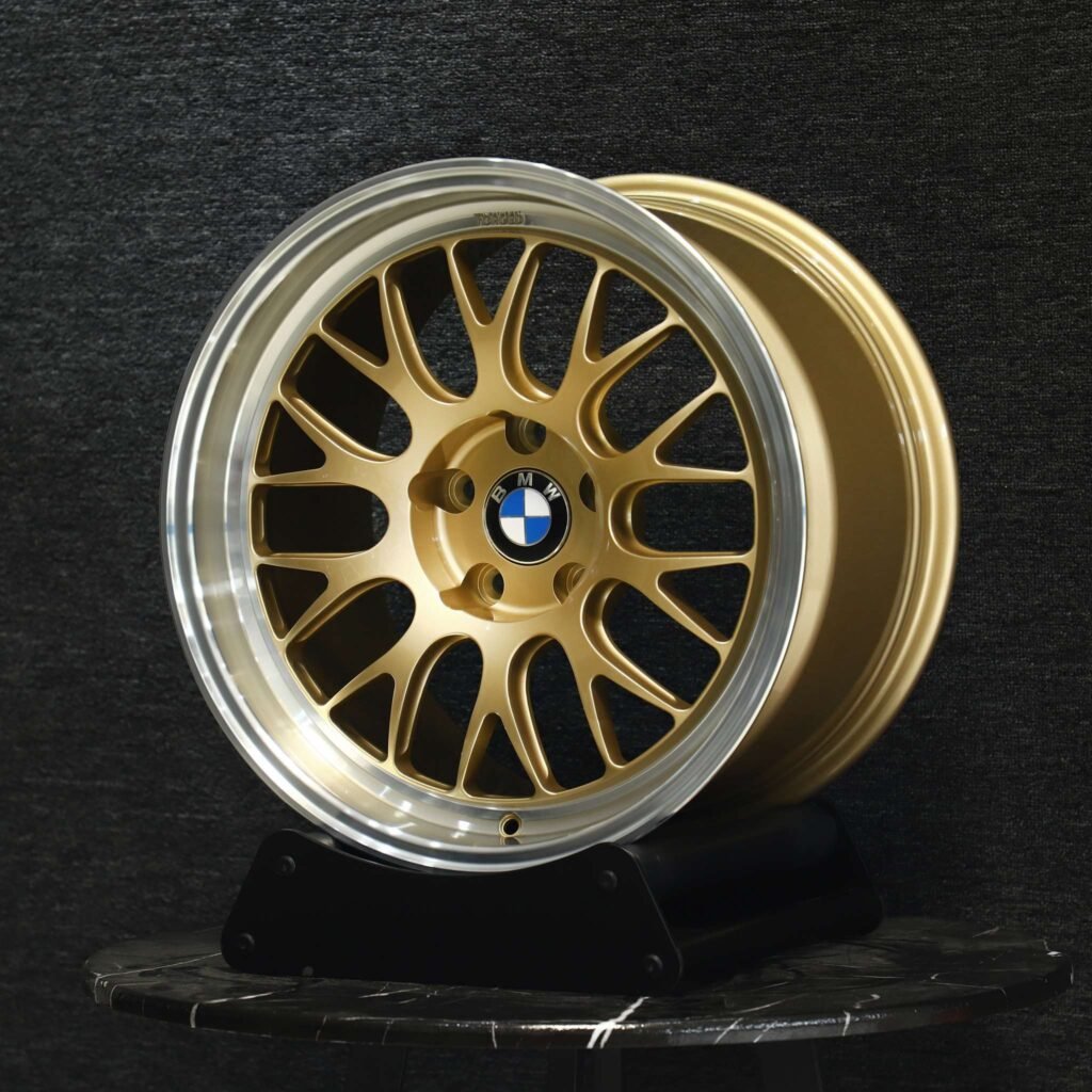 5x120 wheels – Matte Gold Deep Lip (BMW OEM-Style), side view