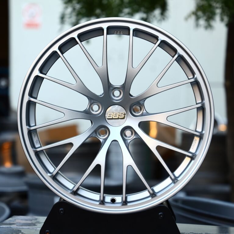 BMW M3 G80 wheels – BBS Matte Silver 10 Y-Spoke, front view
