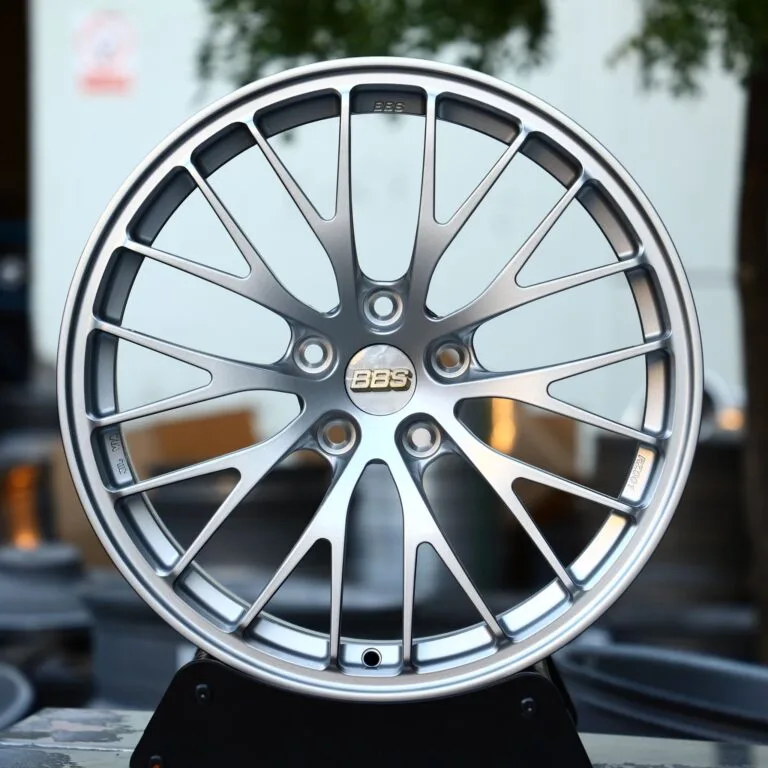 BMW M3 G80 wheels – BBS Matte Silver 10 Y-Spoke, front view