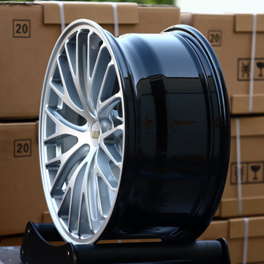 5x112 wheels – BBS Matte Silver 10 Y-Spoke, side view