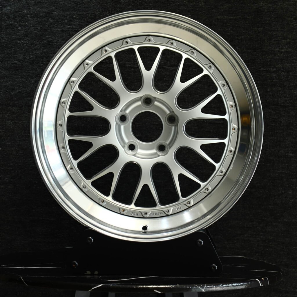 BBS Matte Silver 2-Piece 10 Y-Spoke Deep Lip Forged Wheels - Audi R8 / Porsche 911 Fitment (5-Lug) Deep Dish forged wheel