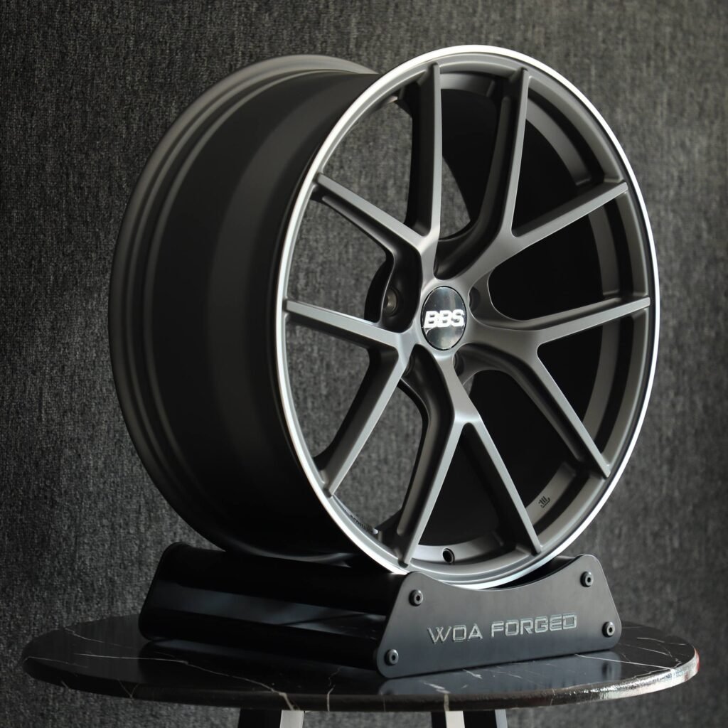 Audi A6 C8 wheels – Matte Silver 5 Y-Spoke (BBS CI-R-Style), lip and barrel detail