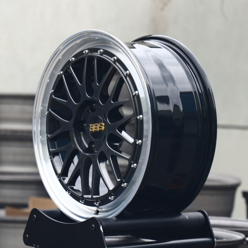 5x120 wheels – Metallic Gray 10 Y-Spoke Deep Lip (BBS LM-Style), side view