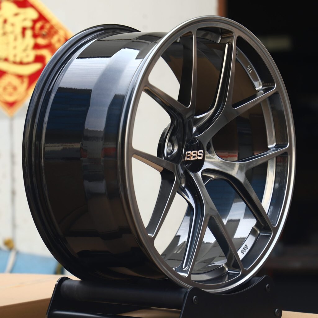5x112 wheels – BBS Metallic Gray 5 Y-Spoke, side view